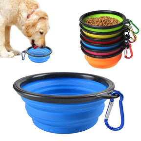 Collapsible Pet Feeder Bowl With Carabiner