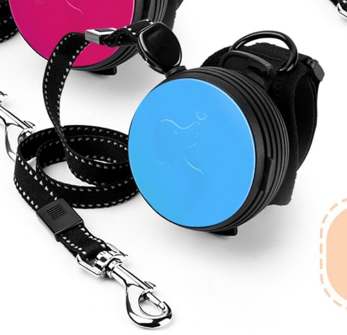 Hands-Free Quick Release Adjustable Wrist Strap Retractable Dog Leash