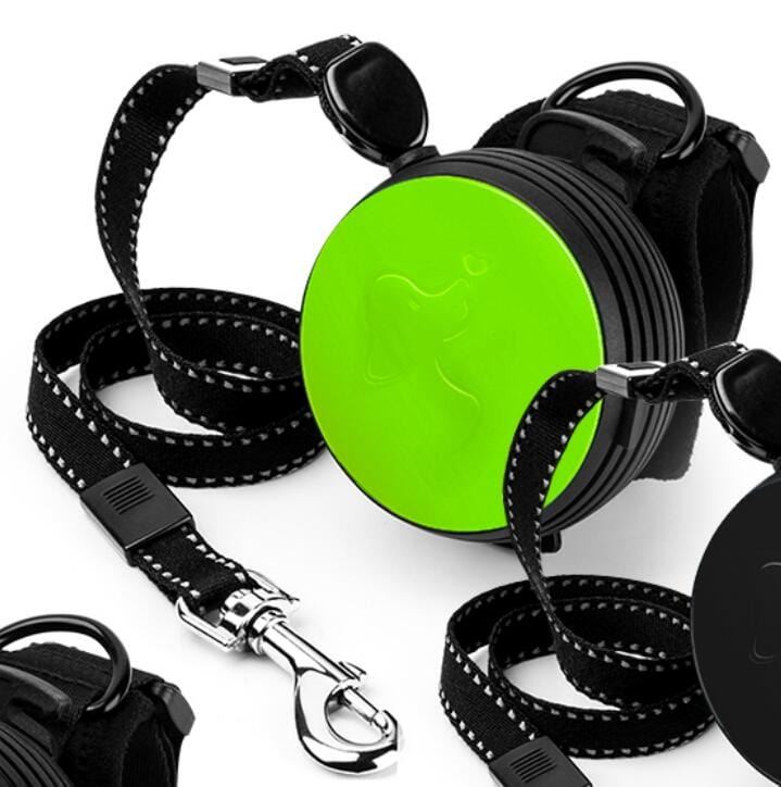 Hands-Free Quick Release Adjustable Wrist Strap Retractable Dog Leash