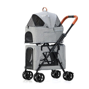 Detachable and Foldable Double-layer Pet Trolley