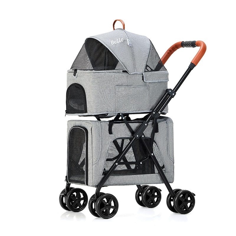 Detachable and Foldable Double-layer Pet Trolley