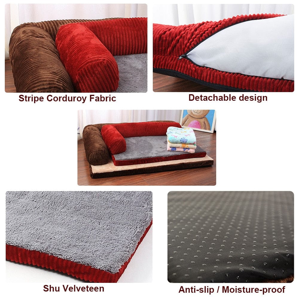 L Shaped Chaise Lounge Beds for Dogs