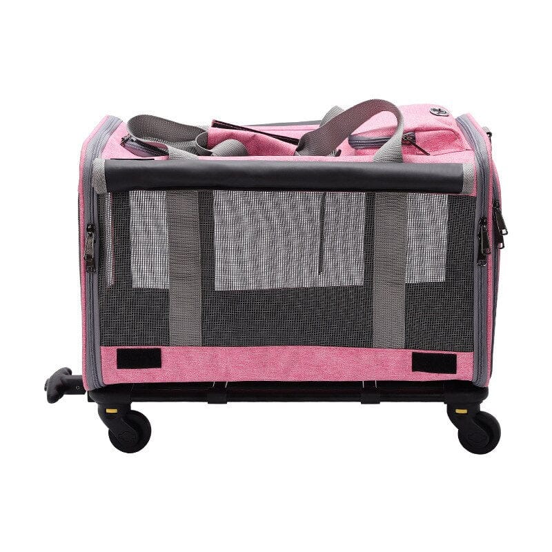 Rolling Pet Carrier with Detachable Wheels