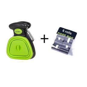 Traveling Foldable Pooper Scooper +1 Roll Decomposable Bag for Easy Cleanup